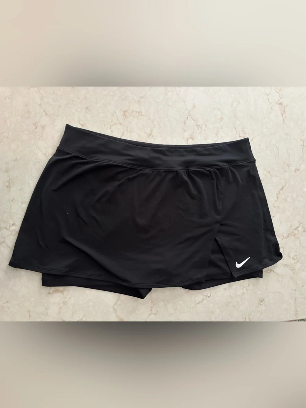 Nike Black Athletic Skort with White Swoosh